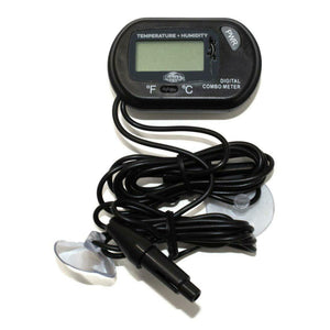 Pangea Temp & Humidity Gauge - gauge and probe with suction cups.