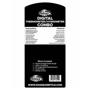 Pangea Temp & Humidity Gauge - back of packaging.
