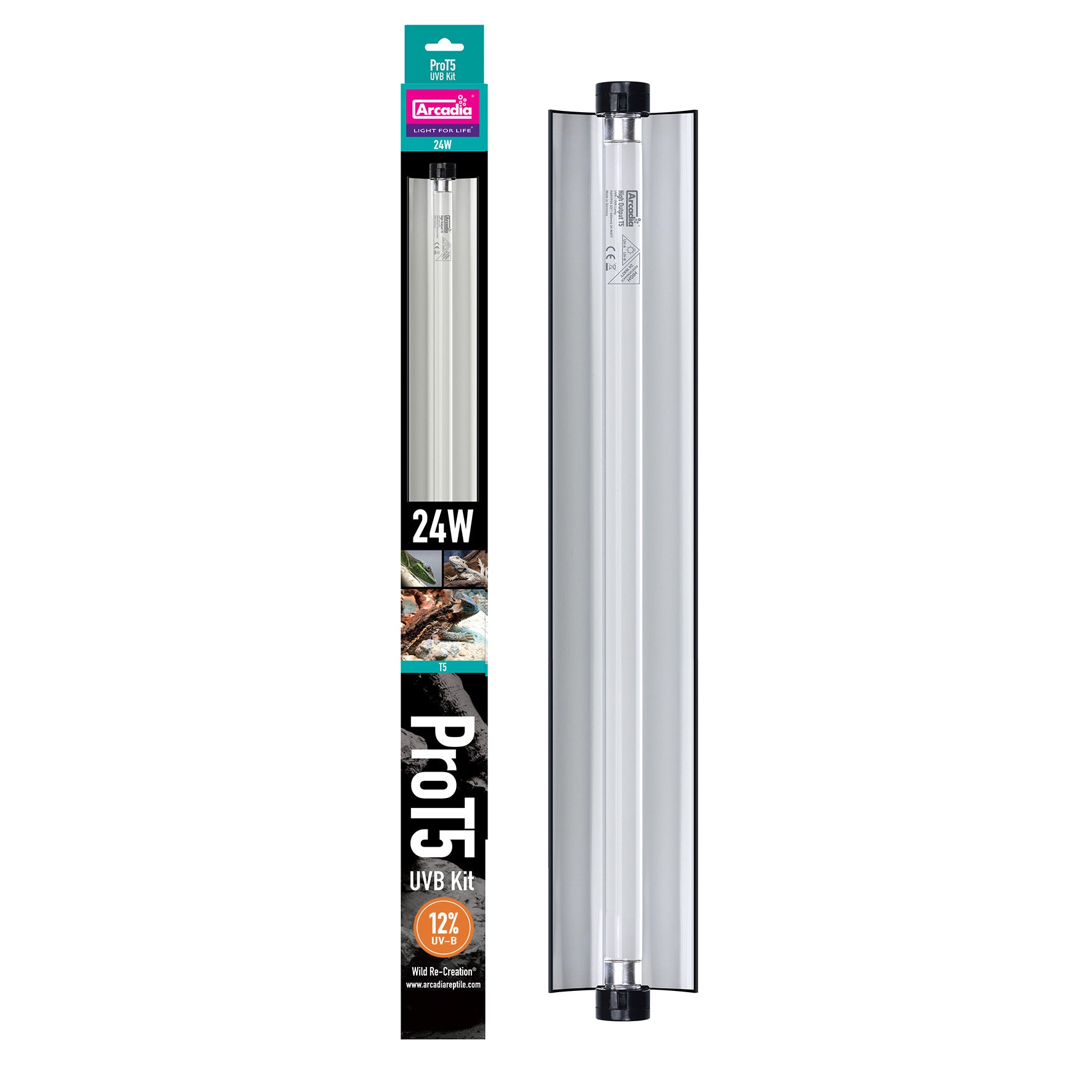 Arcadia ProT5 12% UVB Bulb With Hood 24w